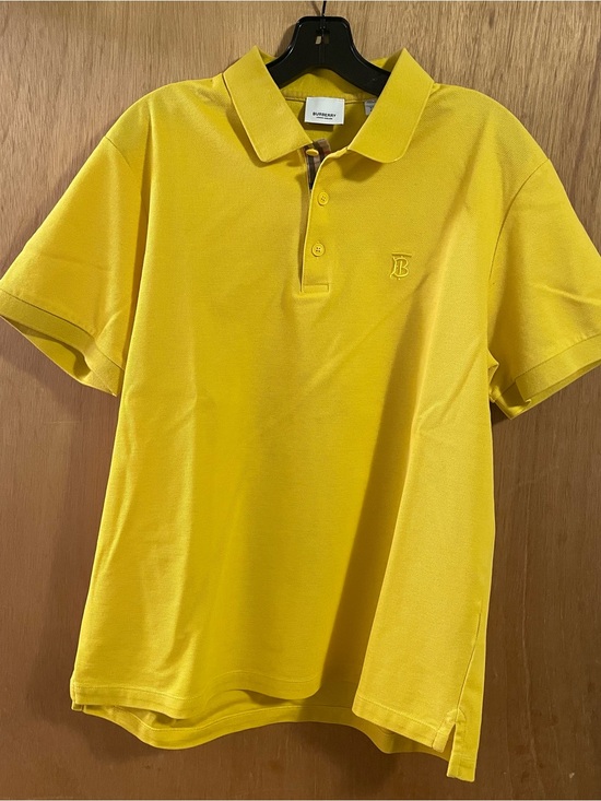 Burberry Other - Burberry Yellow Polo with Signature Check Placket Xl